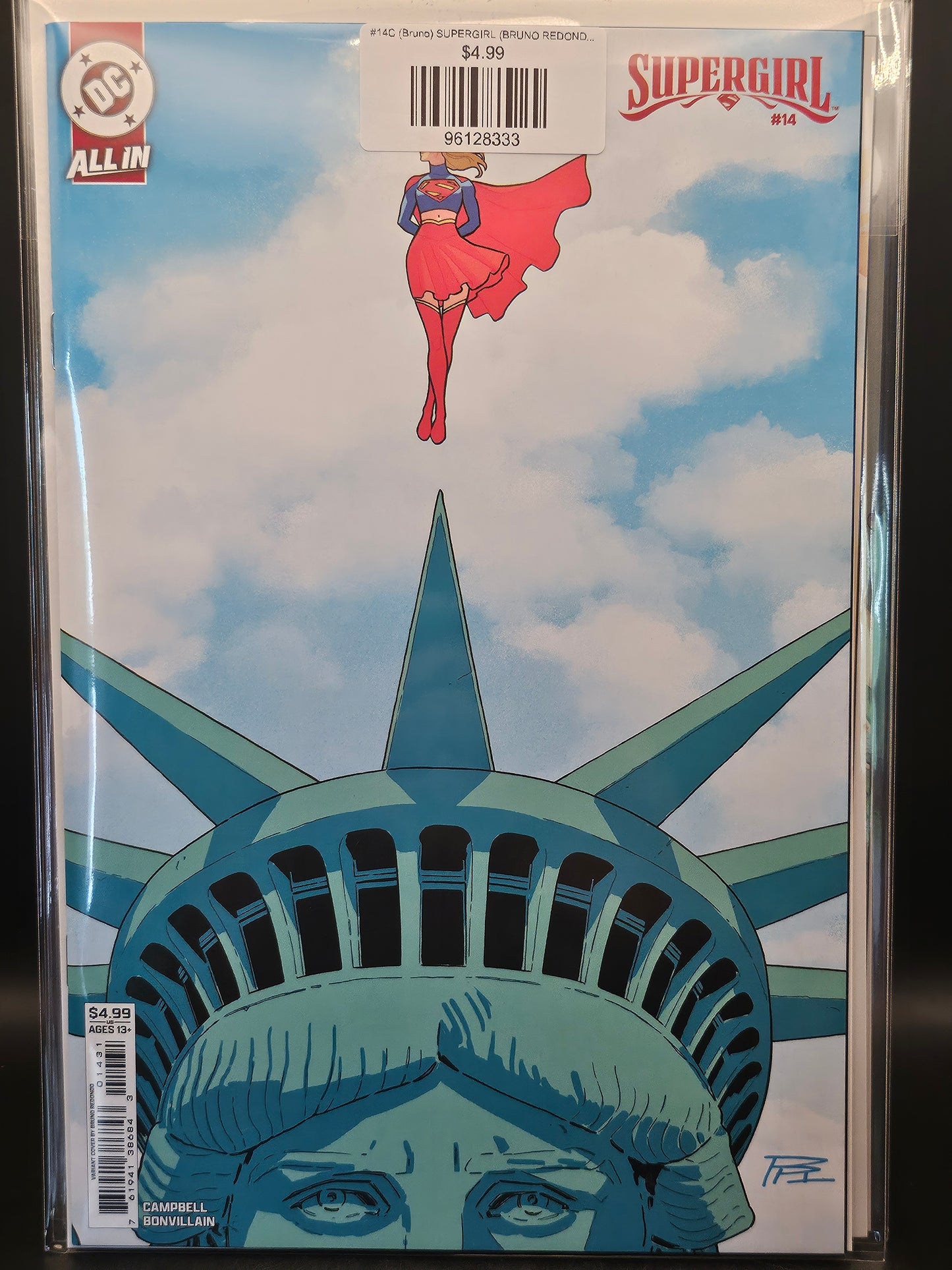 #14C (Bruno) SUPERGIRL (BRUNO REDONDO CARD STOCK VAR THE REIGN OF THE SUPERBOYS)