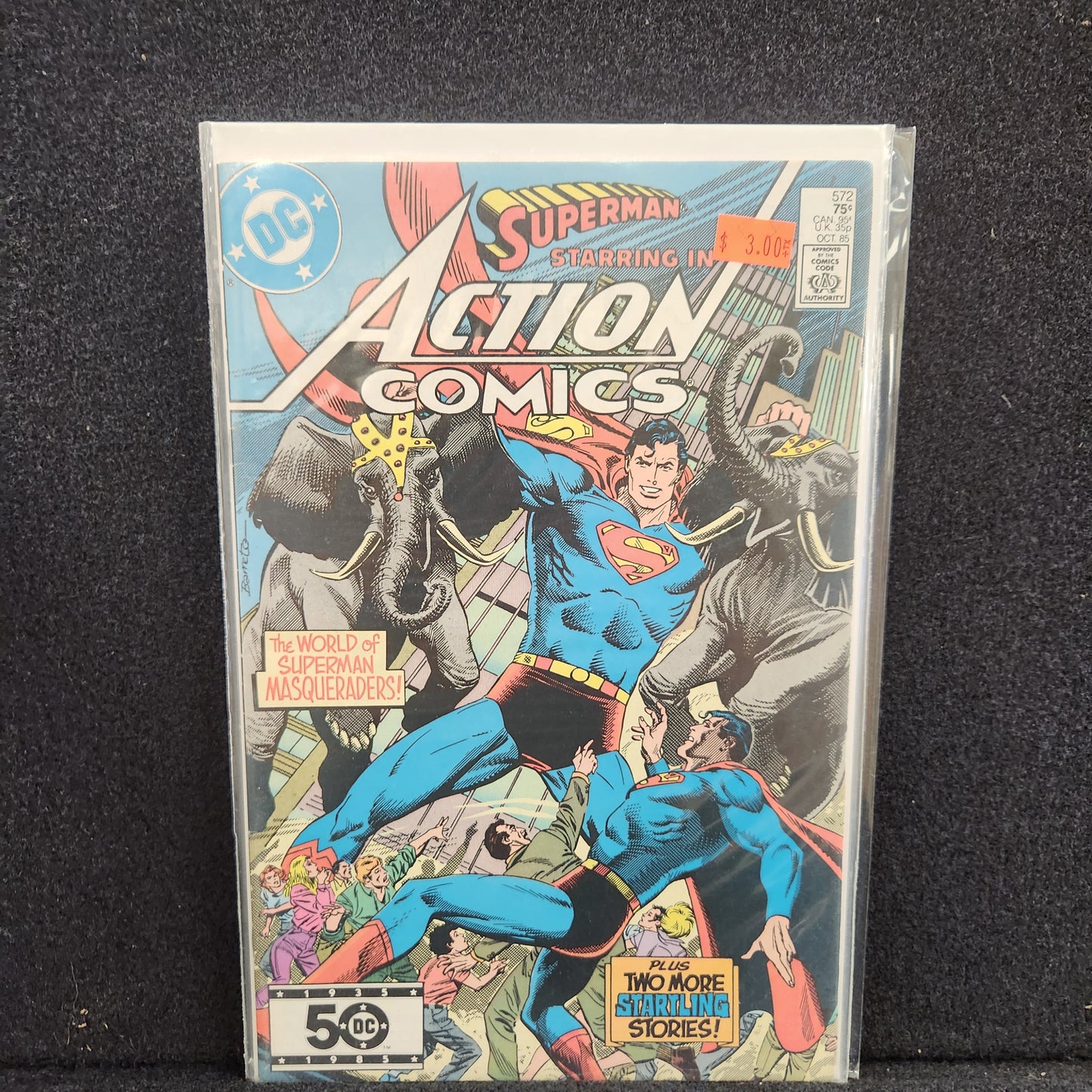 Action Comics #572 - The World of Superman Masqueraders (DC 1985)