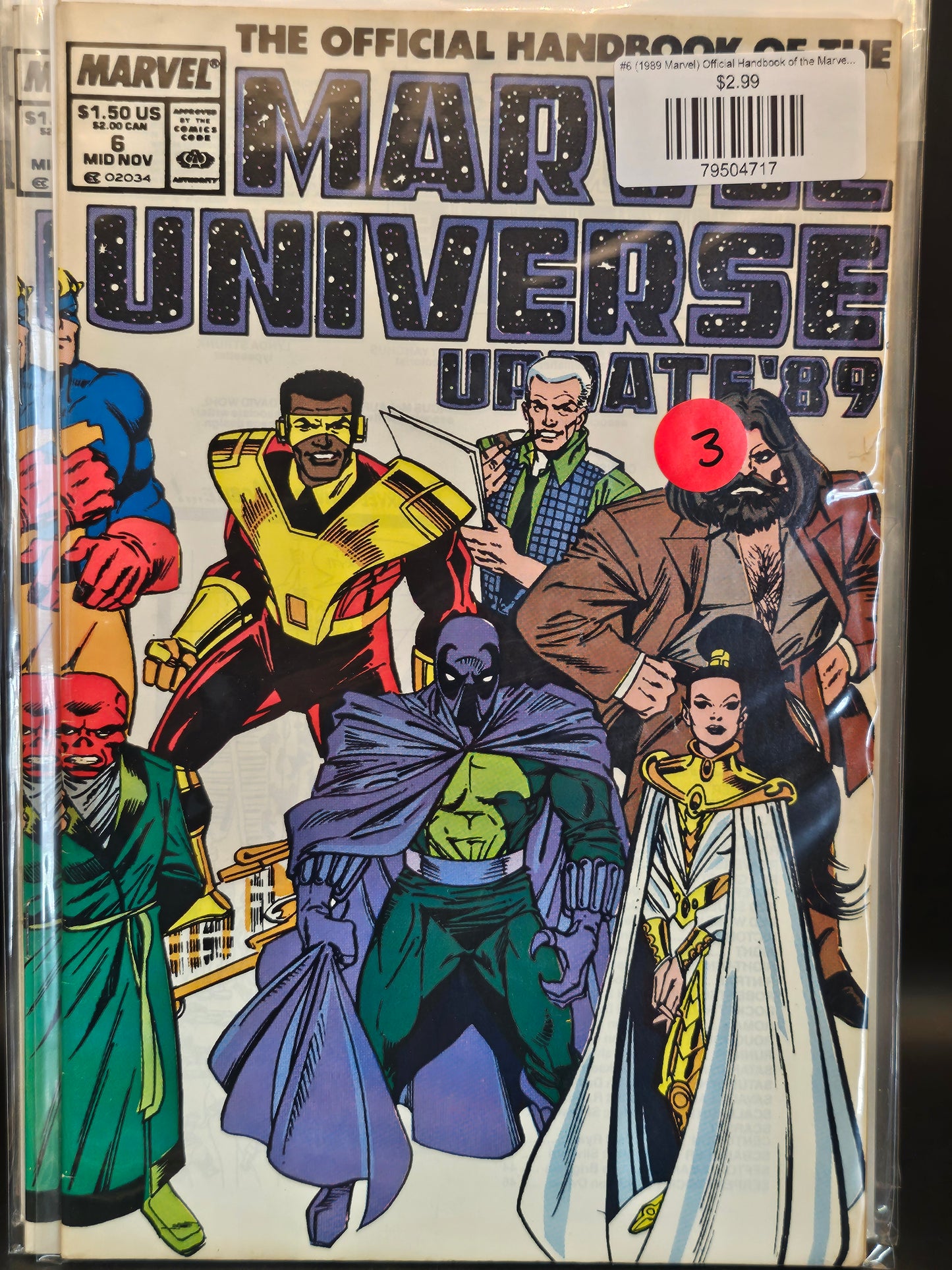 #6 (1989 Marvel) Official Handbook of the Marvel Universe Update '89