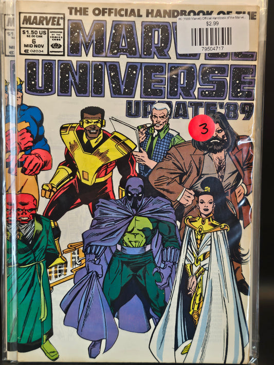 #6 (1989 Marvel) Official Handbook of the Marvel Universe Update '89