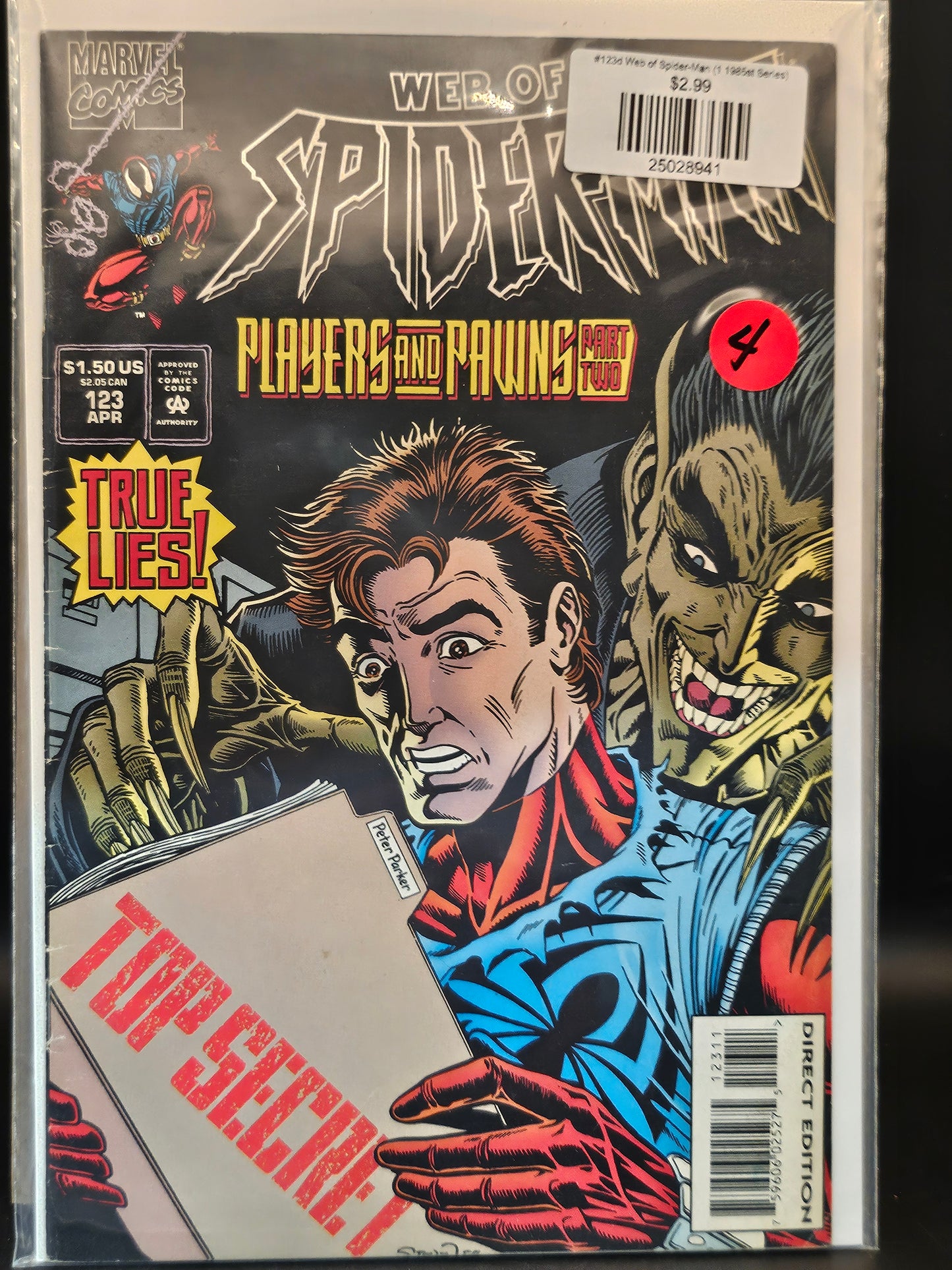 #123d Web of Spider-Man (1985 1st Series)