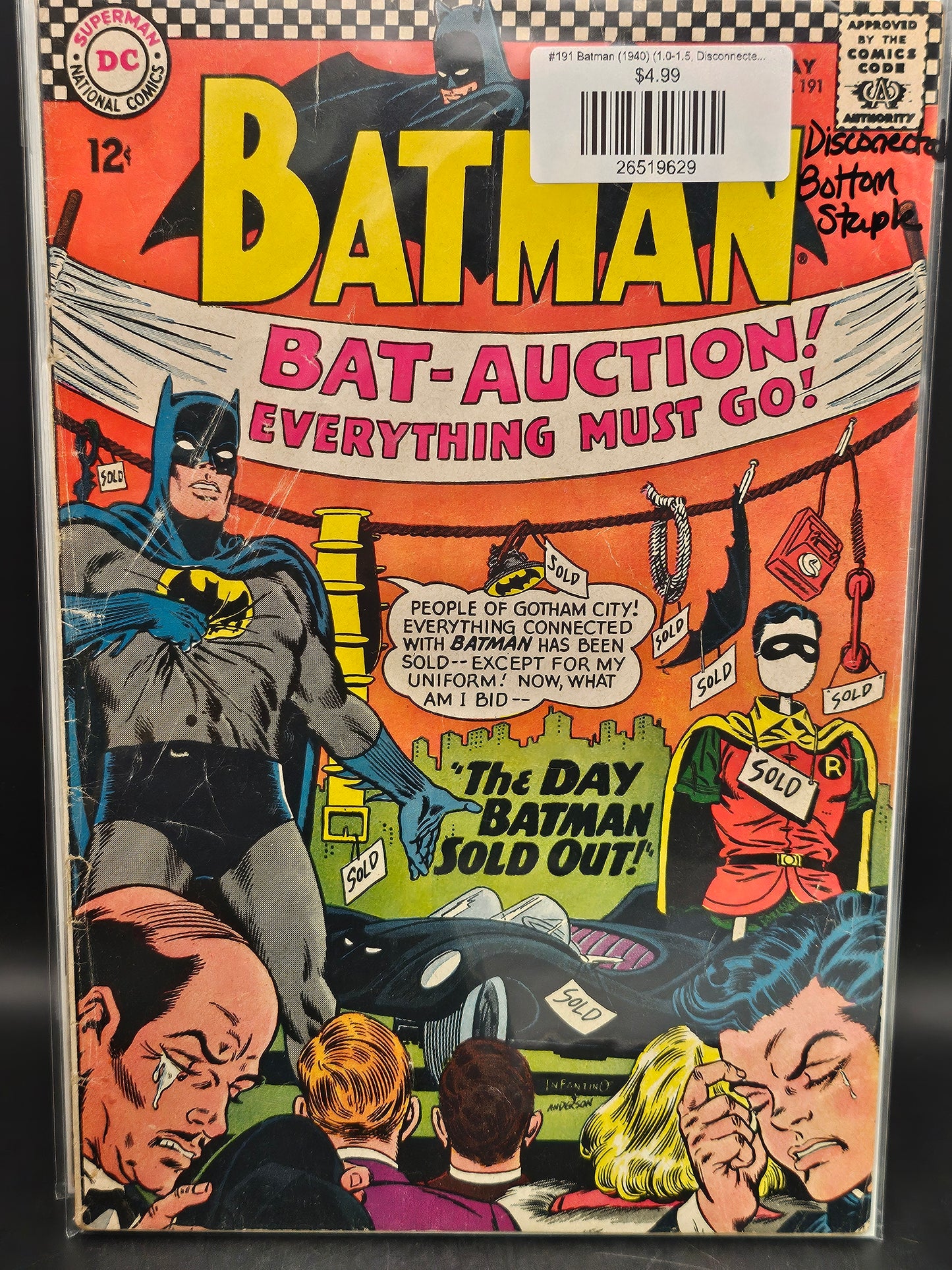 #191 Batman (1940) (1.0-1.5, Disconnected Bottom Staple)