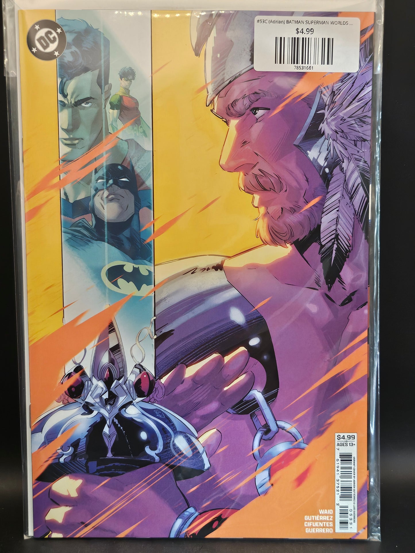 #53C (Adrian) BATMAN SUPERMAN WORLDS FINEST (ADRIAN GUTIERREZ CARD STOCK VAR)