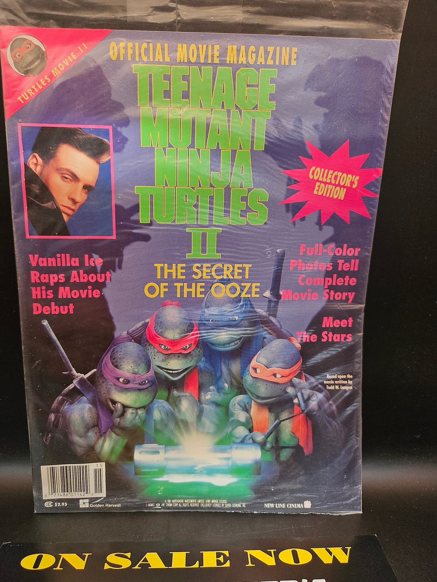 Teenage Muntant Ninja Turtles II Secret Of Ooze Movie Magazine Sealed & poster