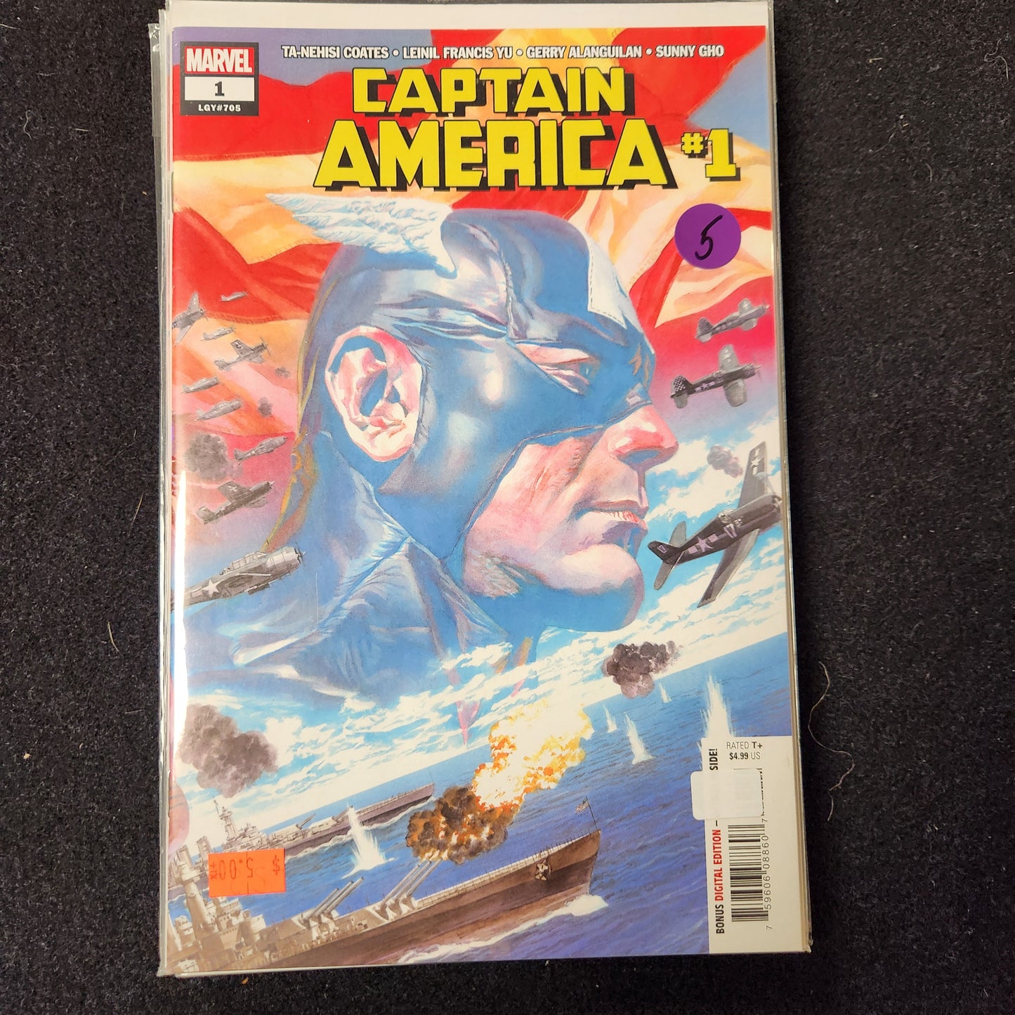 Captain America – Marvel – 2018–2021 – Volume 9 – Ongoing Series – #1 LGY #705 - Cover A and Cover D