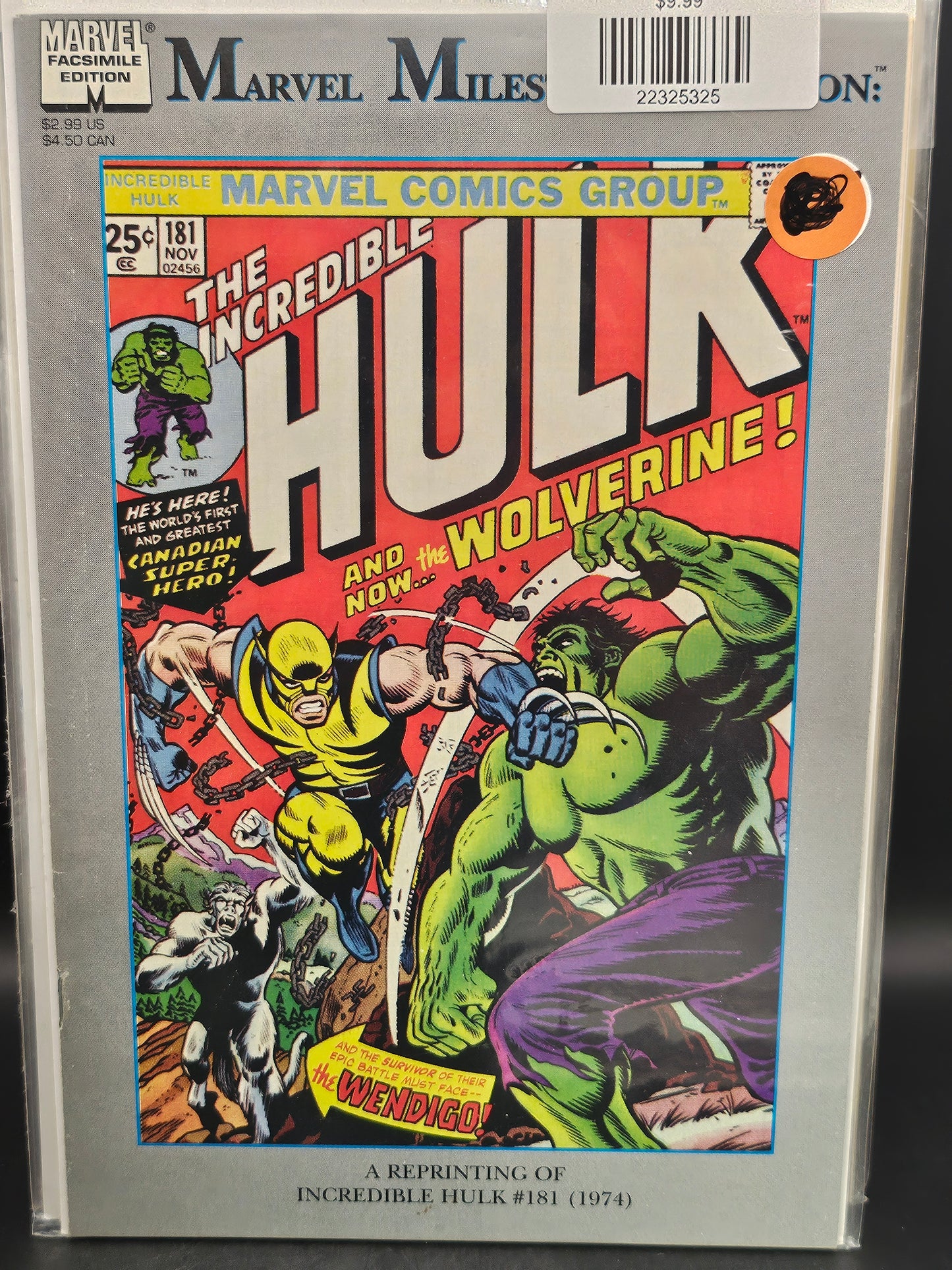 #181 Marvel Milestone Edition Incredible Hulk (1991)