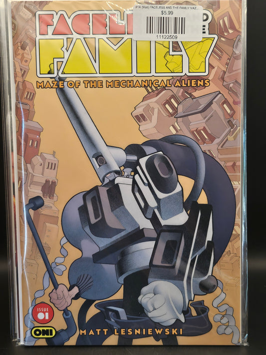 #1A (Matt) FACELESS AND THE FAMILY MAZE OF THE MECHANICAL ALIENS (OF 4 MATT LESNIEWSKI OVERSHIP)