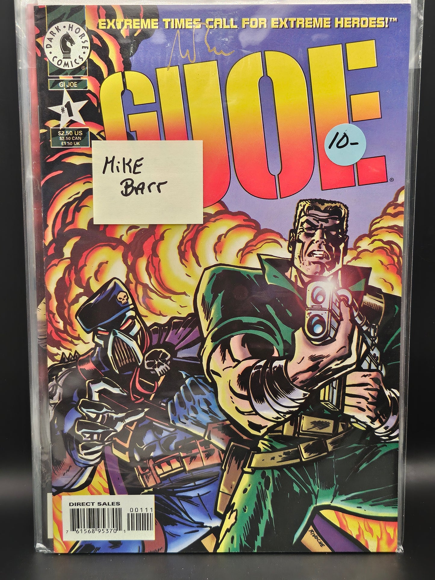 #1 Signed by Mike Barr With COA - GI Joe (1996 Dark Horse 2nd Series)