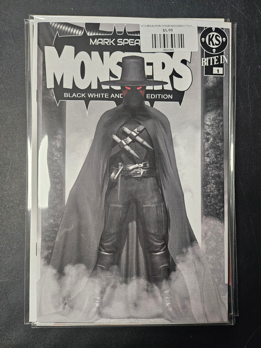 #1D (Black) MARK SPEARS MONSTERS (7TH PTG BLACK WHITE & DEAD EDITION MARK SPEARS ABSOLUTE BATMAN #1 HOMAGE VAR)