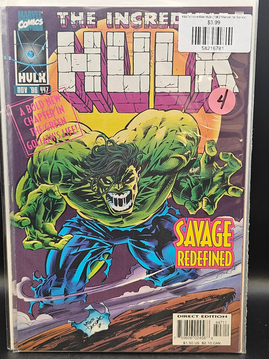 #447d Incredible Hulk (1962 Marvel 1st Series)