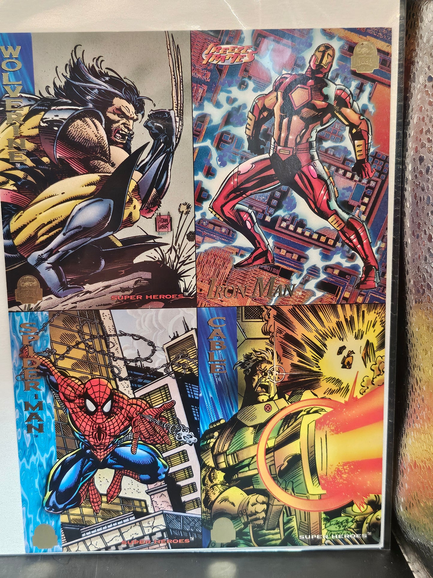 1995 Marvel Flair Annual 5 4 Card Uncut Promo 5"x7" Sheets & Marvel Metal &more