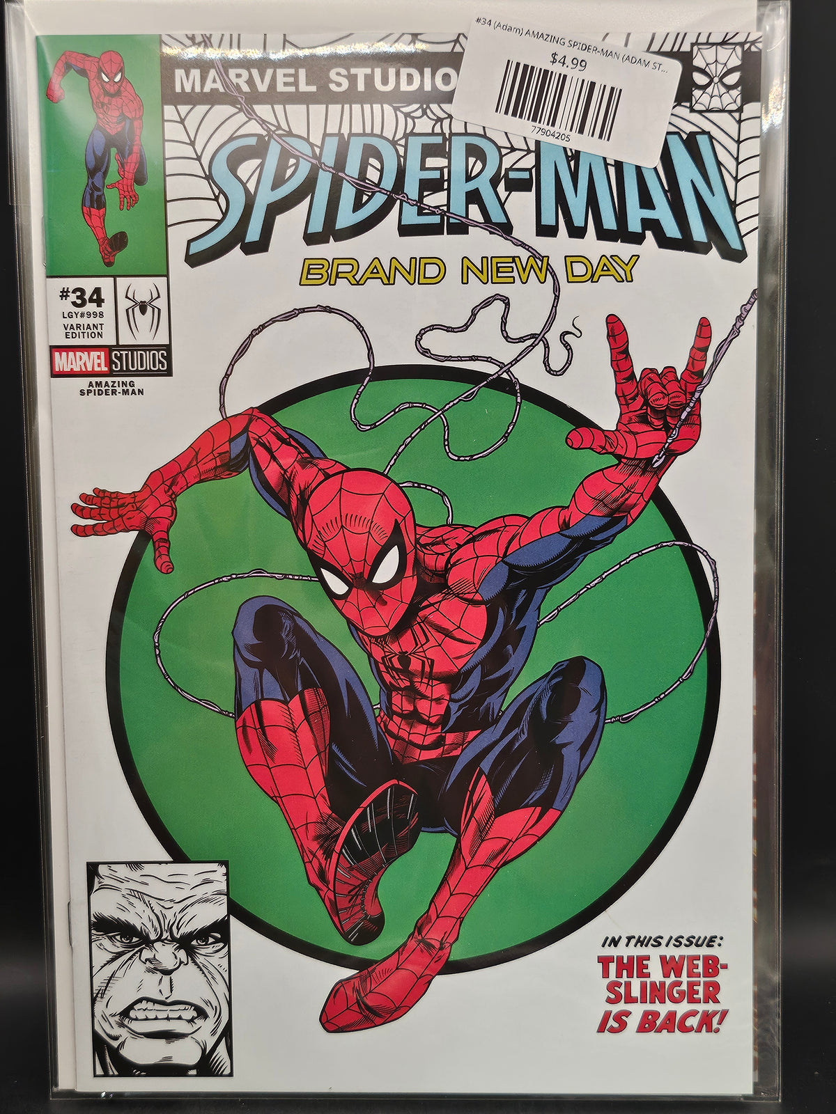 #34 (Adam) AMAZING SPIDER-MAN (ADAM STAFFORD SPIDER-MAN: BRAND NEW DAY MARVEL STUDIOS VARIANT)