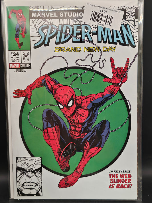 #34 (Adam) AMAZING SPIDER-MAN (ADAM STAFFORD SPIDER-MAN: BRAND NEW DAY MARVEL STUDIOS VARIANT)