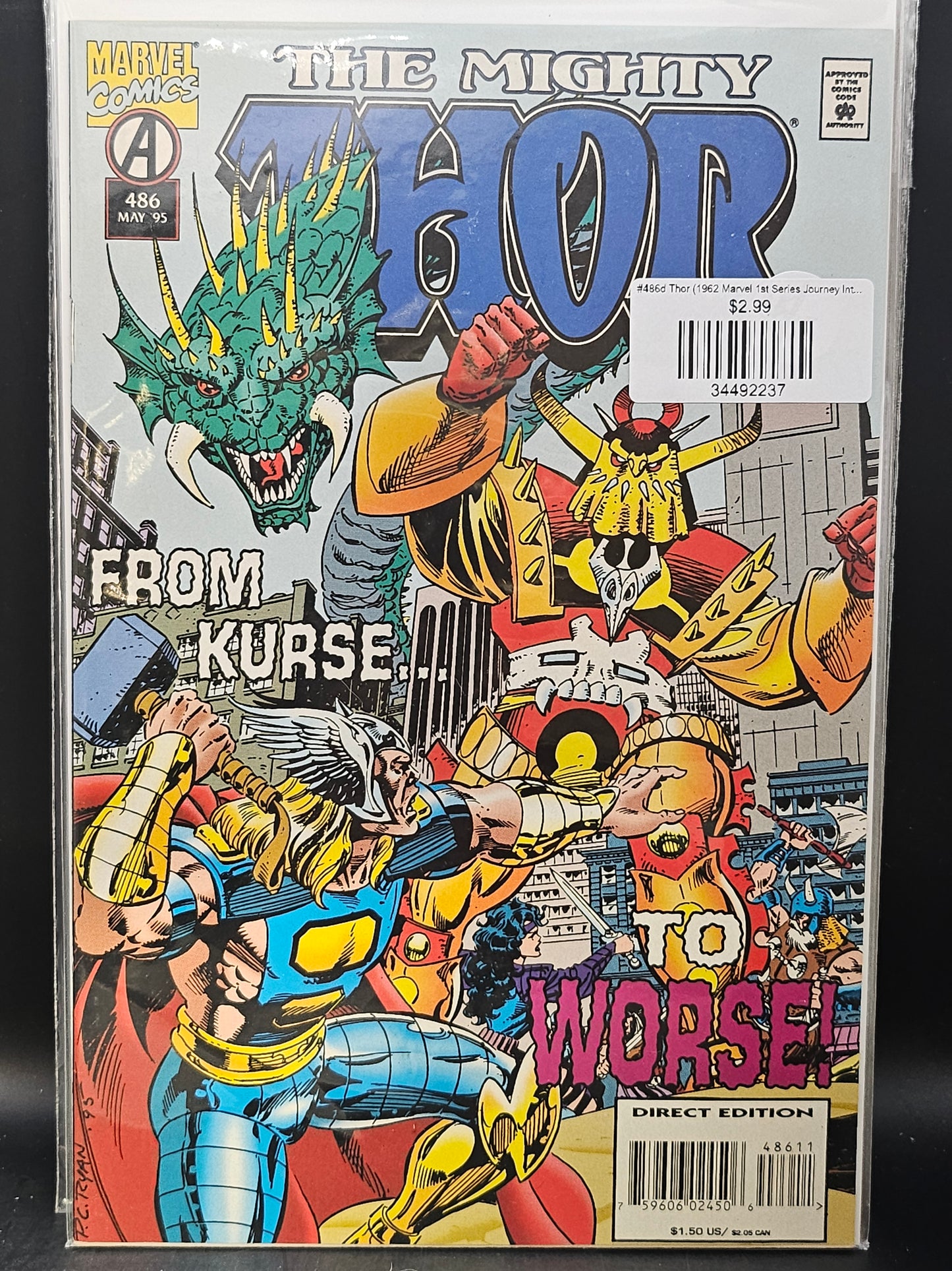 #486d Thor (1962 Marvel 1st Series Journey Into Mystery)