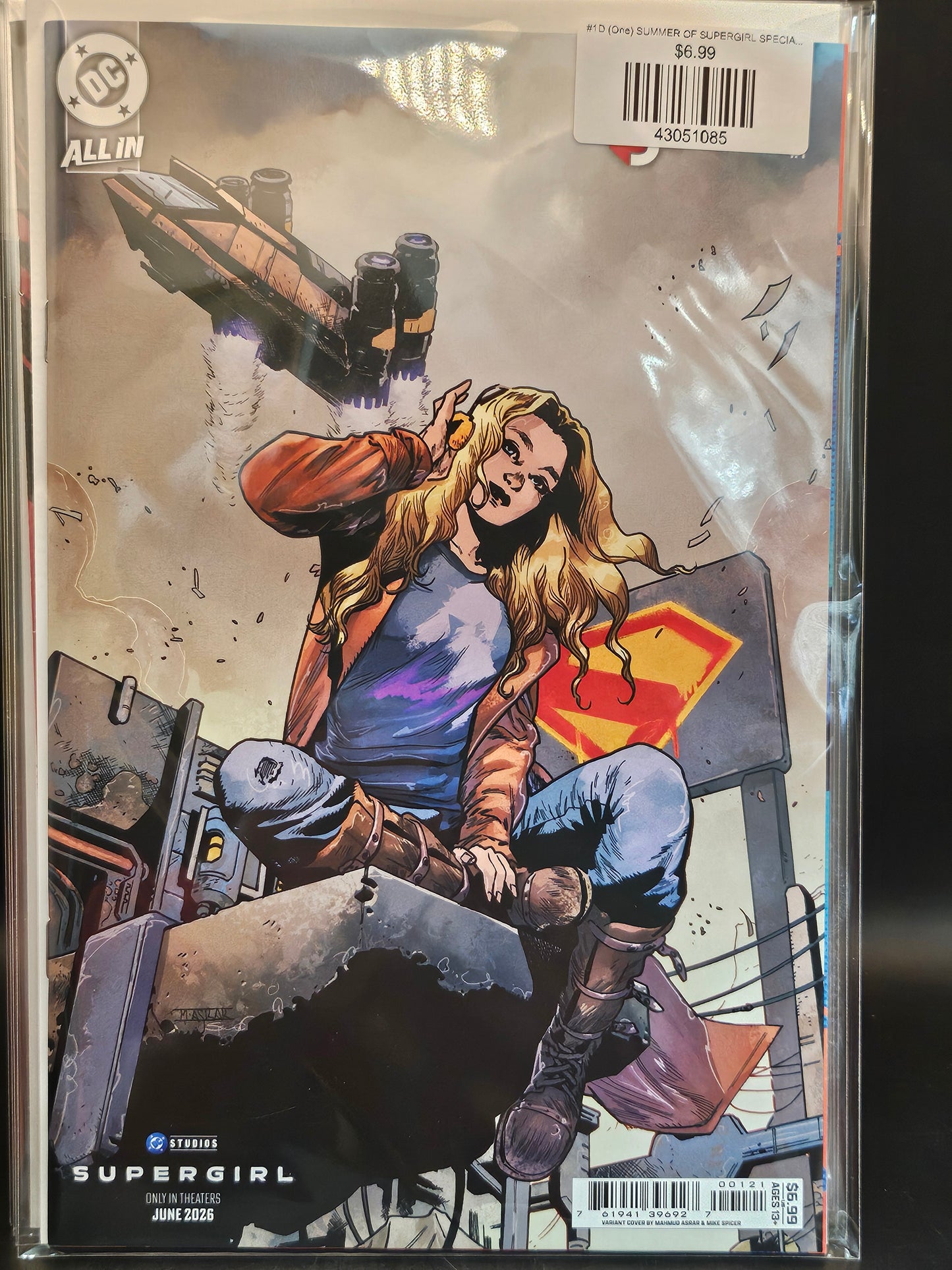 #1D (One) SUMMER OF SUPERGIRL SPECIAL (ONE SHOT MAHMUD ASRAR SUPERGIRL MOVIE CARD STOCK VAR)