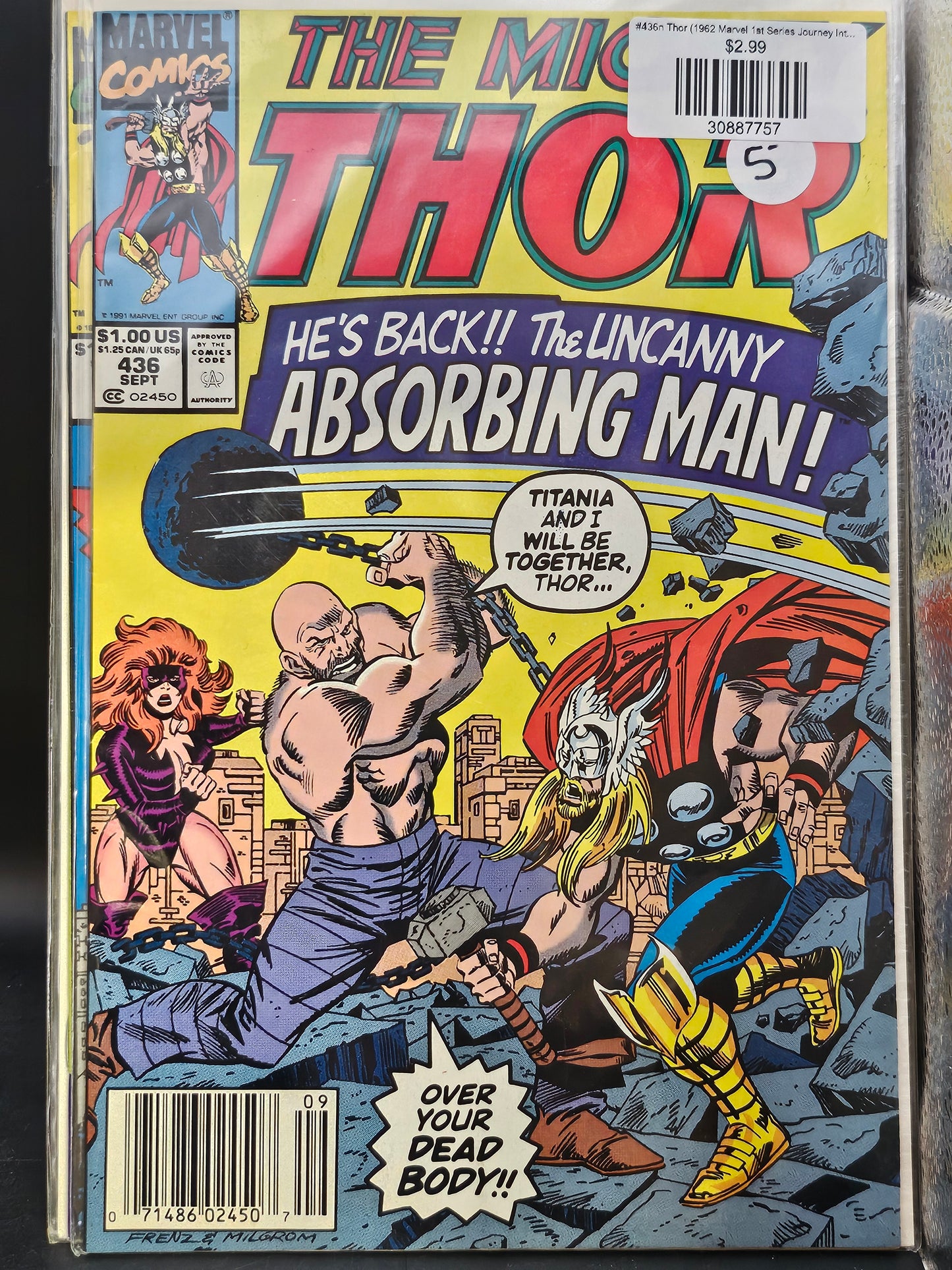 #436n Thor (1962 Marvel 1st Series Journey Into Mystery)