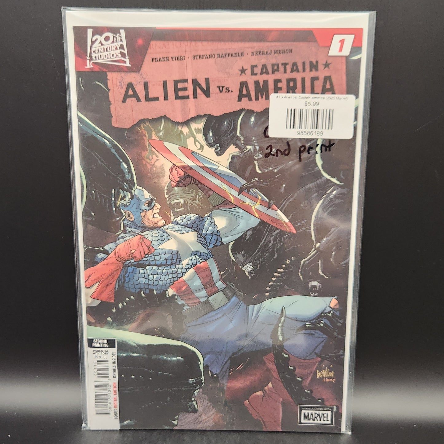 #1G Alien vs. Captain America (2025 Marvel)