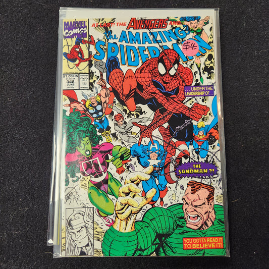 Amazing Spiderman V1 1963–1998 #348 (1991) — Under Leadership of the Sandman