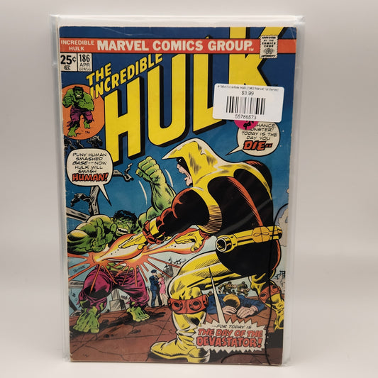 #186d Incredible Hulk (1962 Marvel 1st Series)