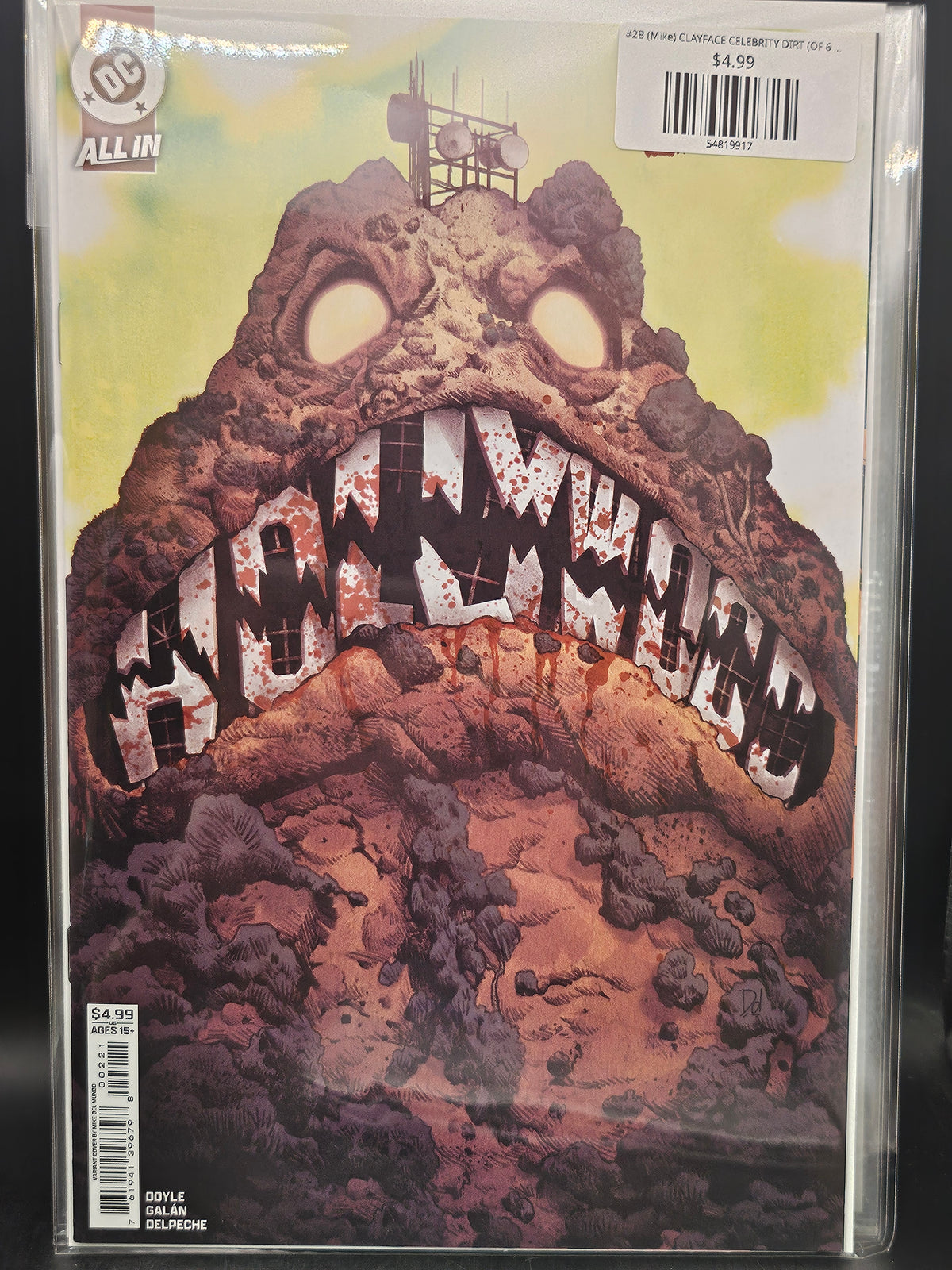 #2B (Mike) CLAYFACE CELEBRITY DIRT (OF 6 MIKE DEL MUNDO CARD STOCK VAR)