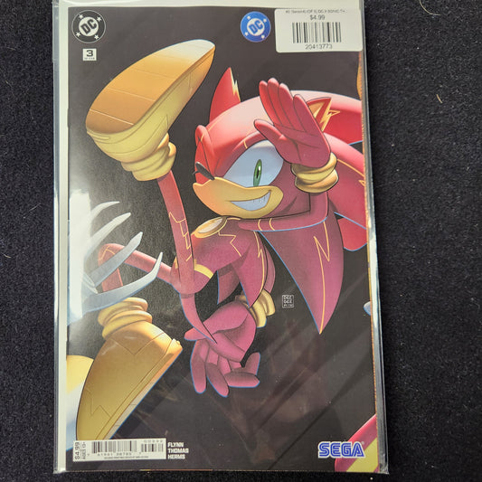 #3 (Second) (OF 5) DC X SONIC THE HEDGEHOG (Printing Deegeemin Connecting)