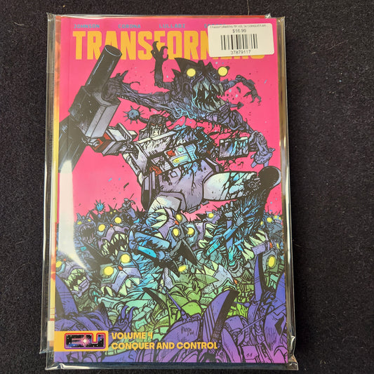 TRANSFORMERS TP VOL 04 CONQUER AND CONTROL DANIEL WARREN JOHNSON & MIKE SPICER CVR