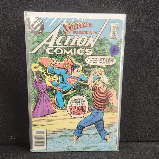 Action Comics #566 - Superman and Captain Strong (DC 1985)